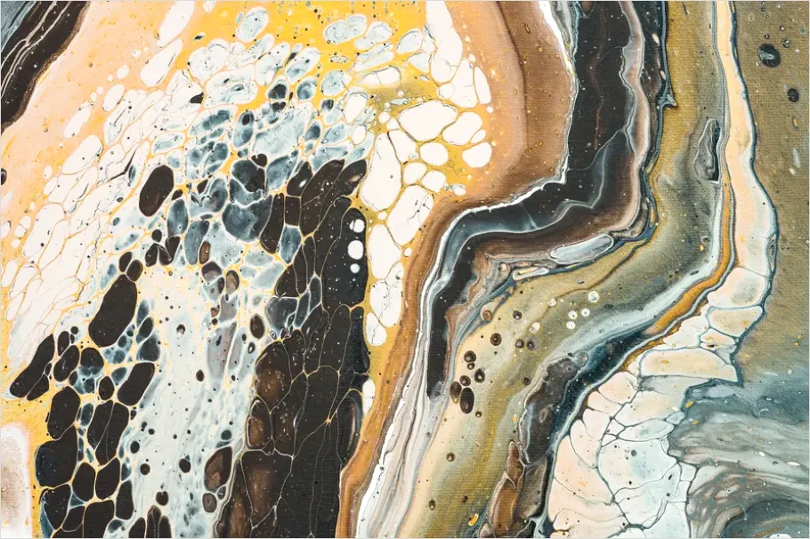 Detail Pour Painting Fluid Art Canvas Close Up Number 4