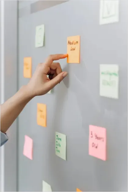 Detail Project Planning Sticky Notes Wall Photo Number 8