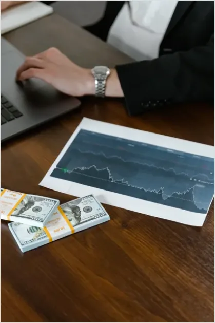 Detail Quarterly Earnings Report On Desk Photo Number 2