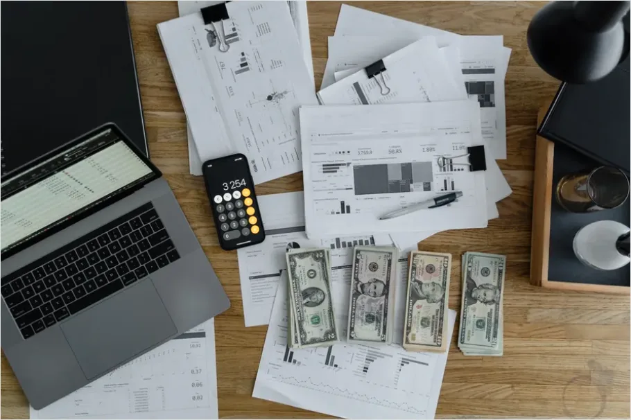 Detail Quarterly Earnings Report On Desk Photo Number 13