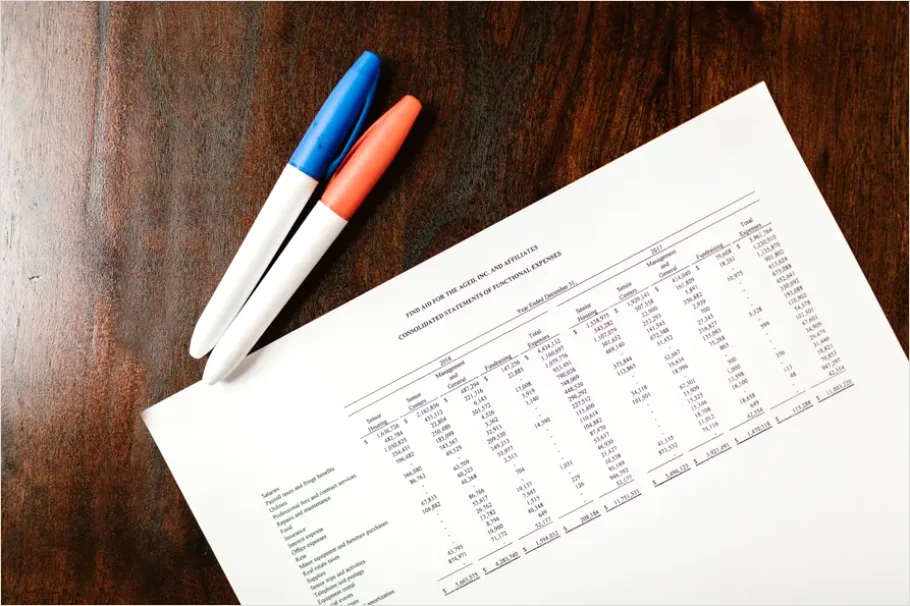 Detail Quarterly Earnings Report On Desk Photo Number 15