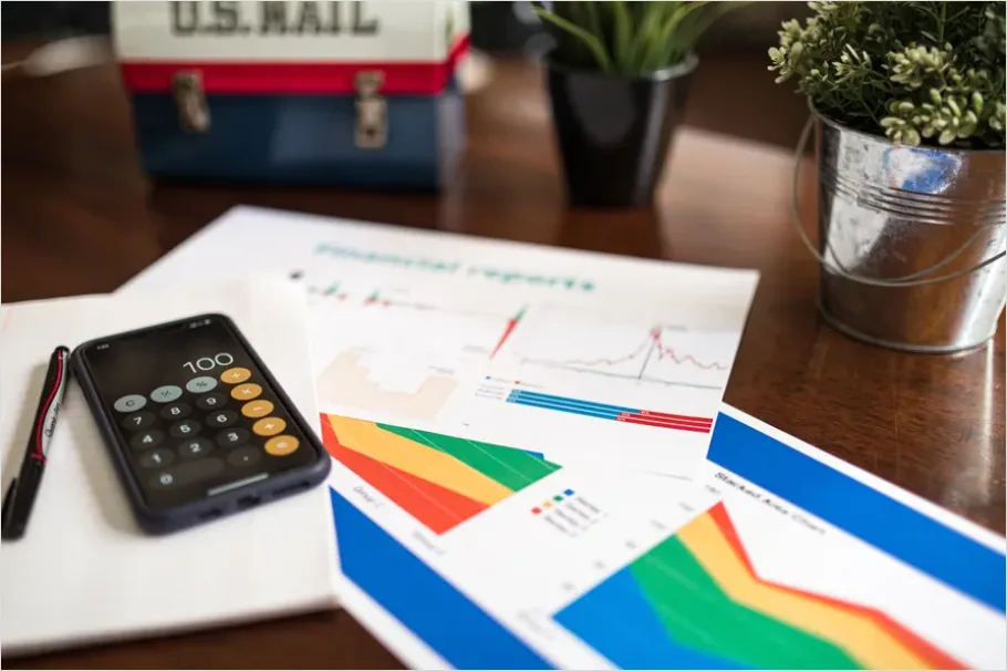 Detail Quarterly Earnings Report On Desk Photo Number 16