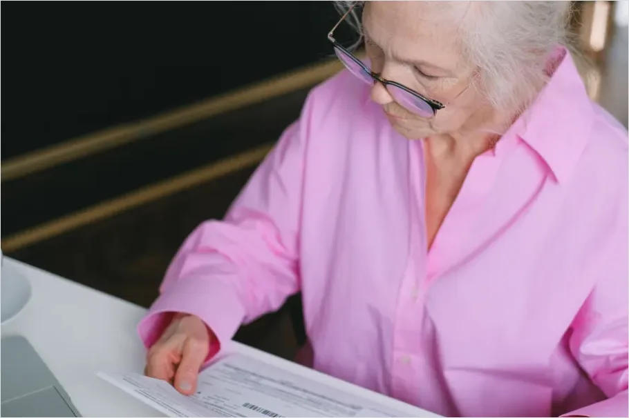 Detail Retirement Planning Documents On Desk Photo Number 13