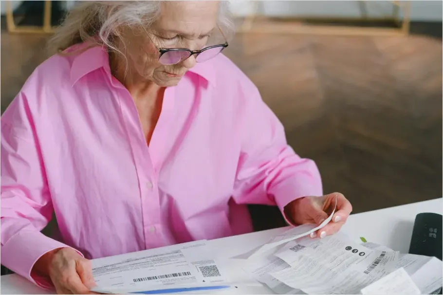 Detail Retirement Planning Documents On Desk Photo Number 5