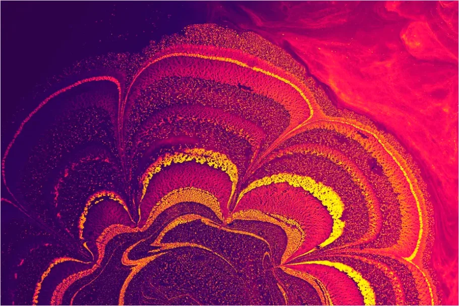 Detail Risograph Print Texture Colorful Layers Number 4