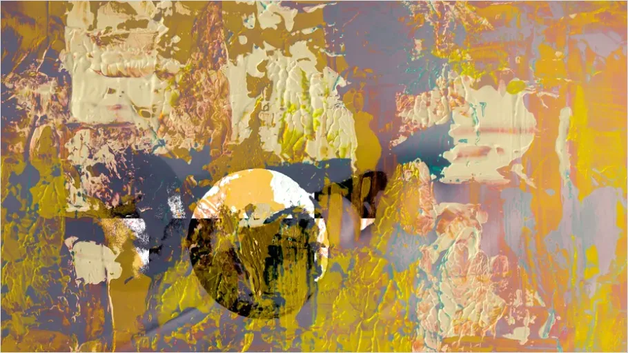 Detail Risograph Print Texture Colorful Layers Number 9