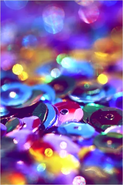 Detail Sequins Texture Background Sparkling Macro Number 4
