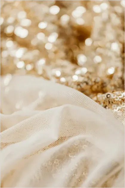 Detail Sequins Texture Background Sparkling Macro Number 5