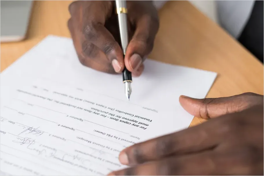 Detail Signing Business Contract Close Up Photo Number 8