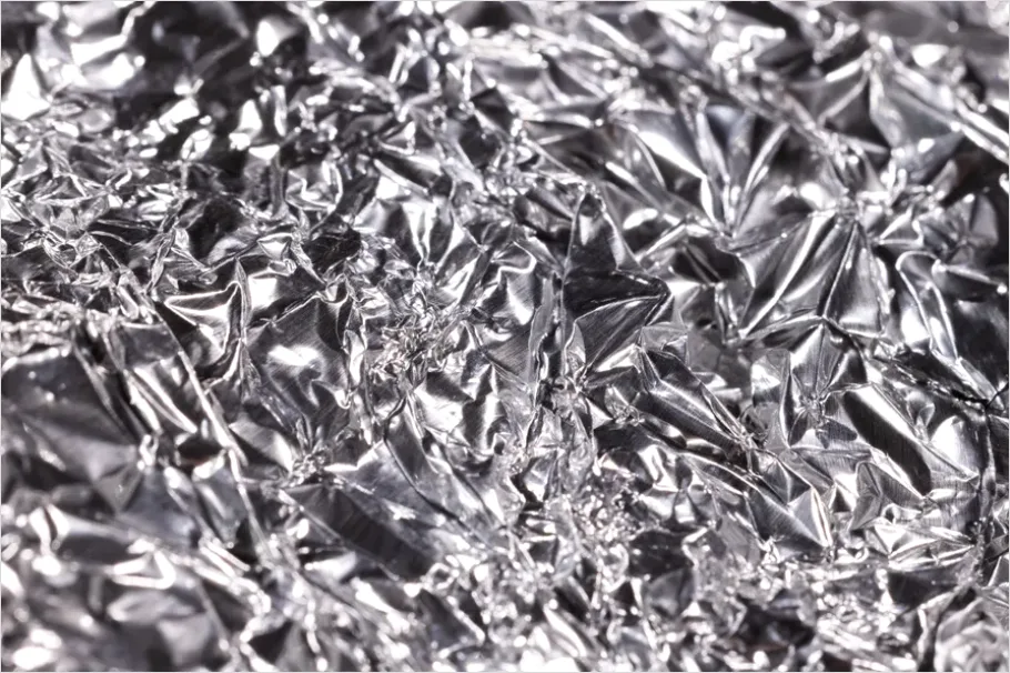 Detail Silver Foil Texture Background Crumpled Number 2