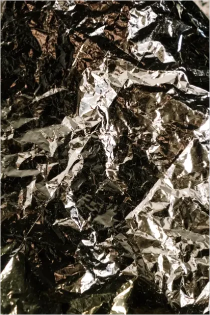 Detail Silver Foil Texture Background Crumpled Number 11