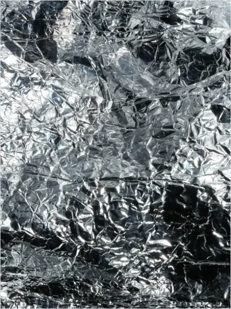 Detail Silver Foil Texture Background Crumpled Number 12