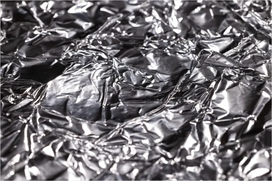 Detail Silver Foil Texture Background Crumpled Number 13