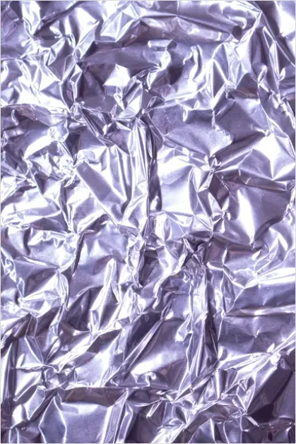 Detail Silver Foil Texture Background Crumpled Number 14