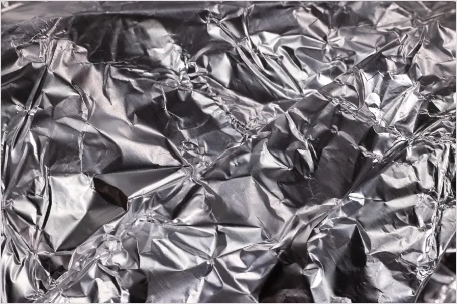 Detail Silver Foil Texture Background Crumpled Number 3