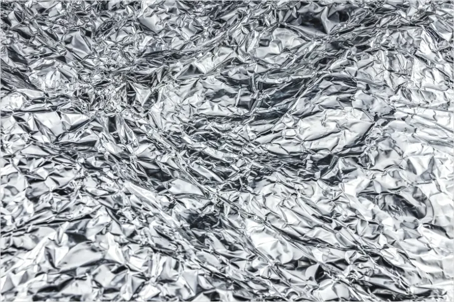 Detail Silver Foil Texture Background Crumpled Number 7