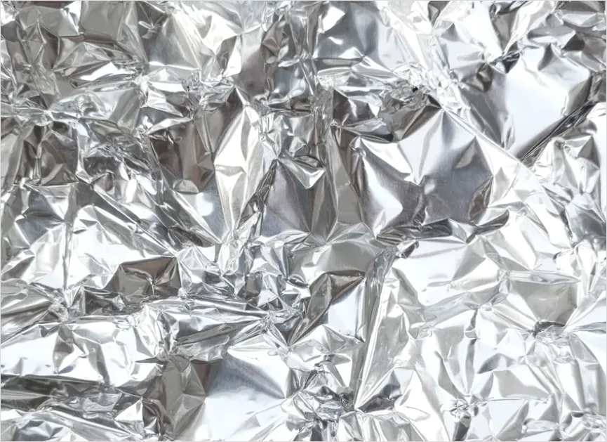 Detail Silver Foil Texture Background Crumpled Number 10