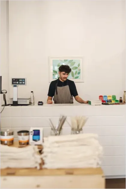 Detail Small Business Owner At Counter Photo Number 15