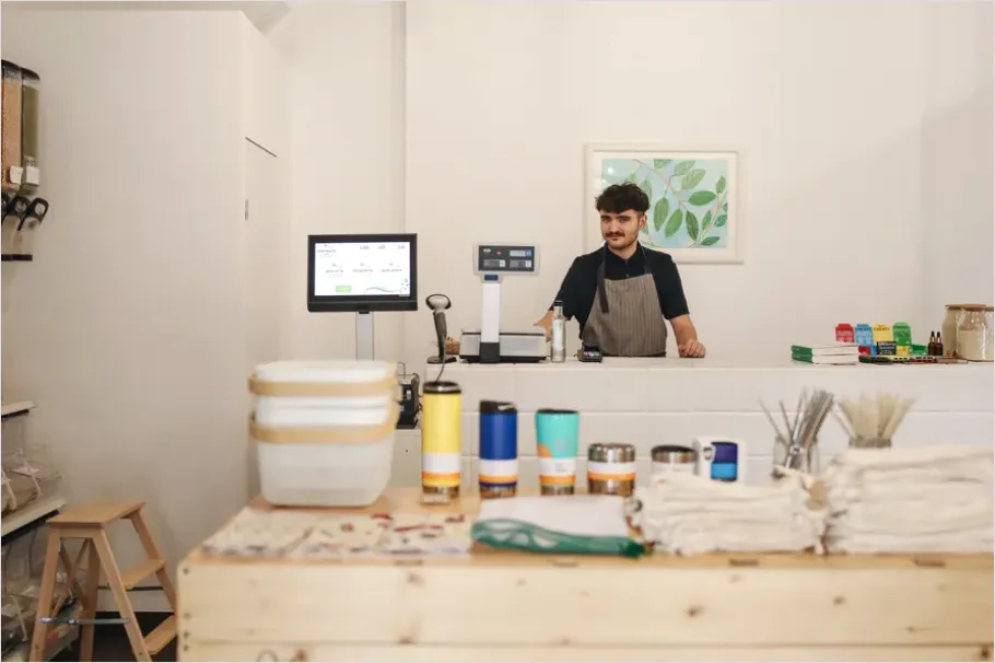 Detail Small Business Owner At Counter Photo Number 4
