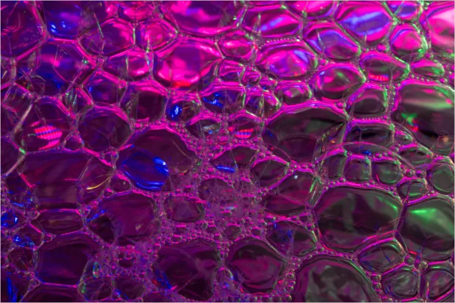 Detail Soap Bubbles Texture Background Iridescent Number 7