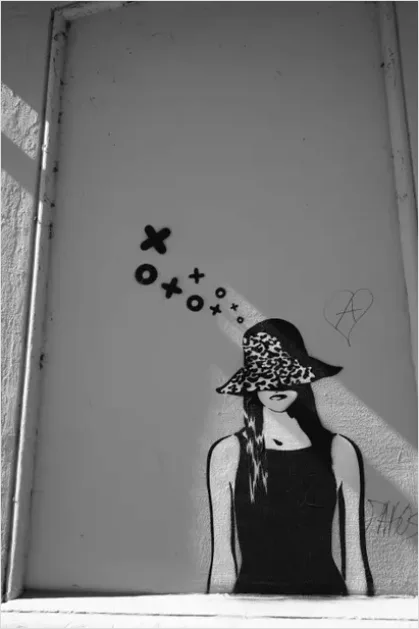 Detail Stencil Street Art Wall Close Up Number 13