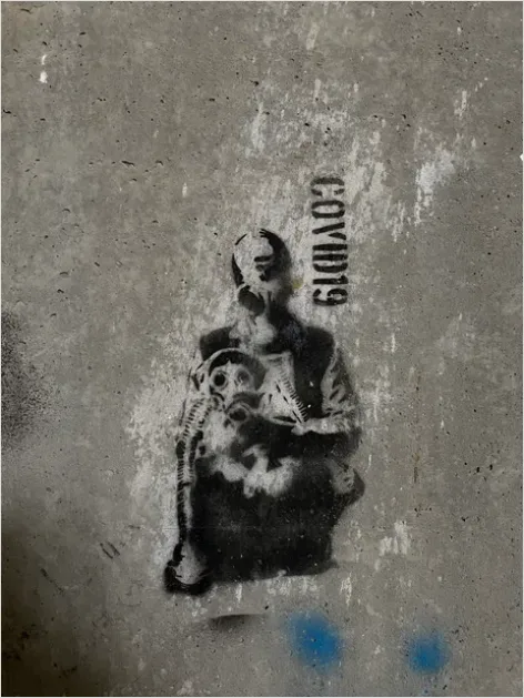 Detail Stencil Street Art Wall Close Up Number 10