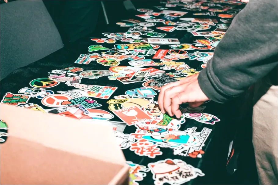 Detail Sticker Design Illustration Sheet Mockup Number 15