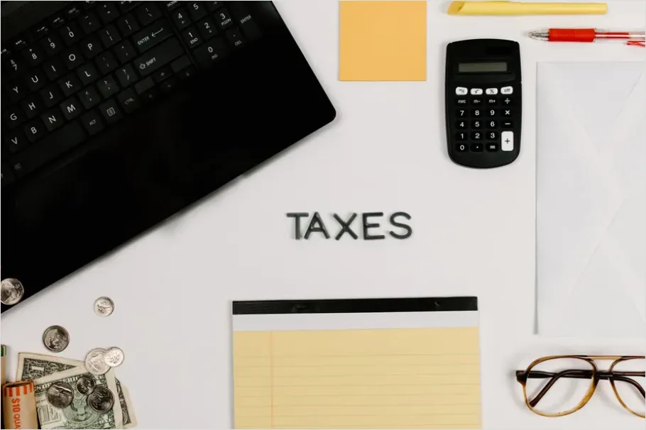 Detail Tax Documents And Calculator Flat Lay Number 14