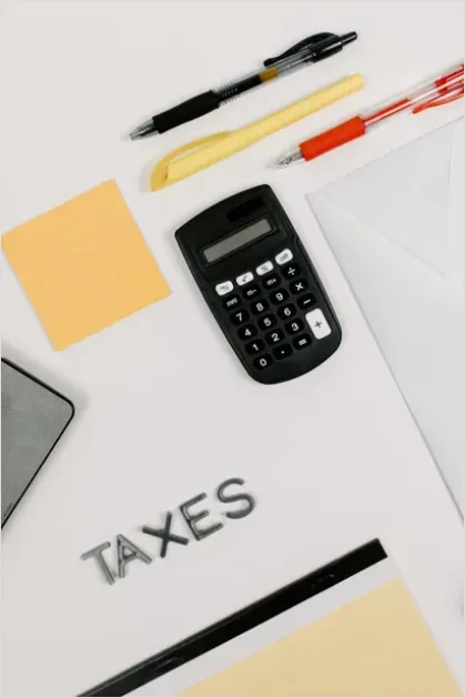 Detail Tax Documents And Calculator Flat Lay Number 15