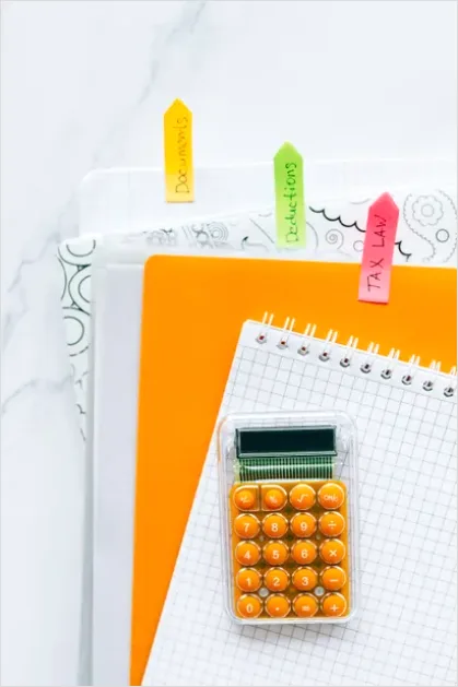 Detail Tax Documents And Calculator Flat Lay Number 16
