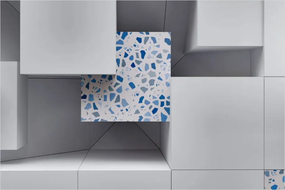 Detail Terrazzo Texture Background Modern Speckled Number 5