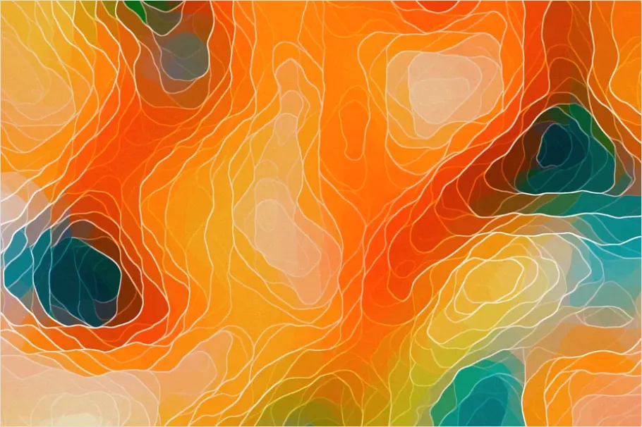Detail Topographic Contour Lines Background Pattern Number 4