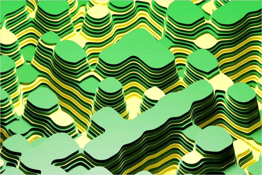 Detail Topographic Contour Lines Background Pattern Number 5