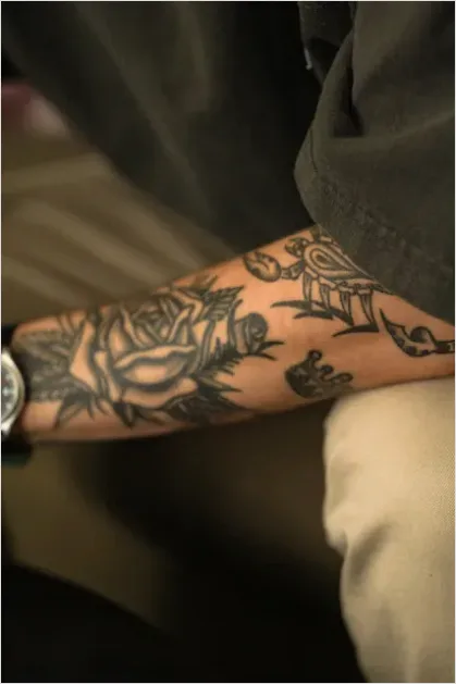 Detail Traditional Tattoo Rose Illustration Linework Number 15