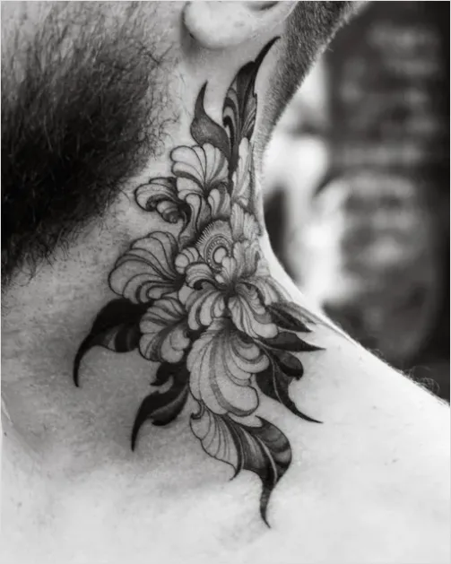 Detail Traditional Tattoo Rose Illustration Linework Number 3