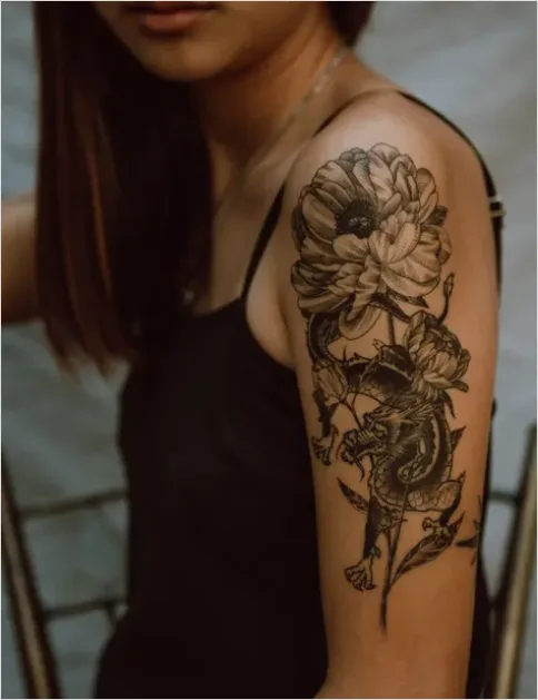 Detail Traditional Tattoo Rose Illustration Linework Number 5