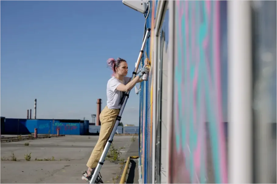 Detail Urban Mural Artist Painting Wall Number 11
