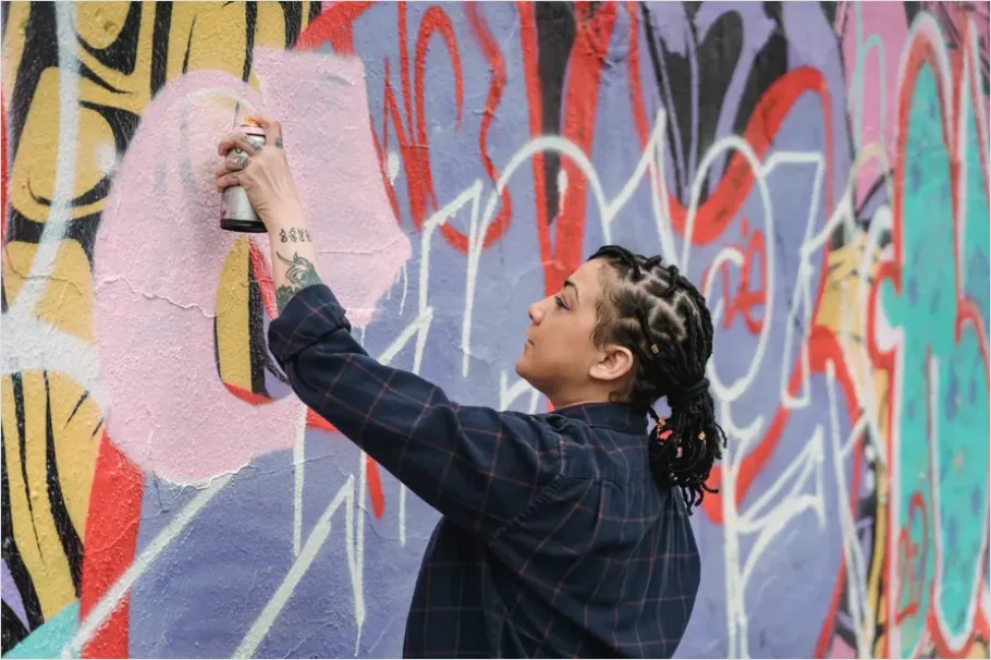 Detail Urban Mural Artist Painting Wall Number 12