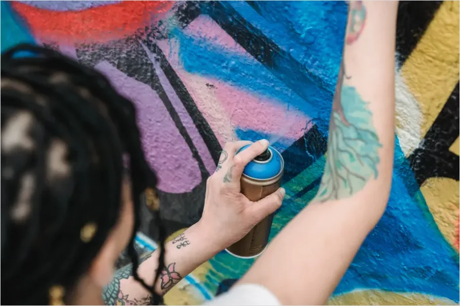 Detail Urban Mural Artist Painting Wall Number 7