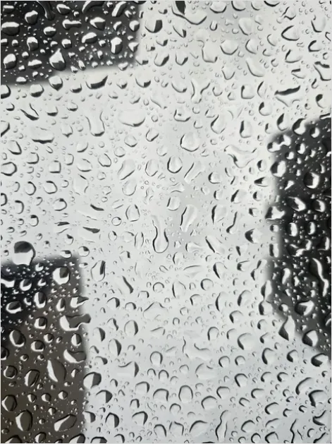 Detail Water Droplets On Glass Background Number 2