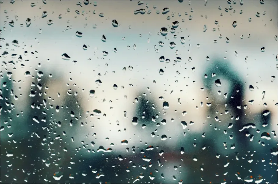 Detail Water Droplets On Glass Background Number 4