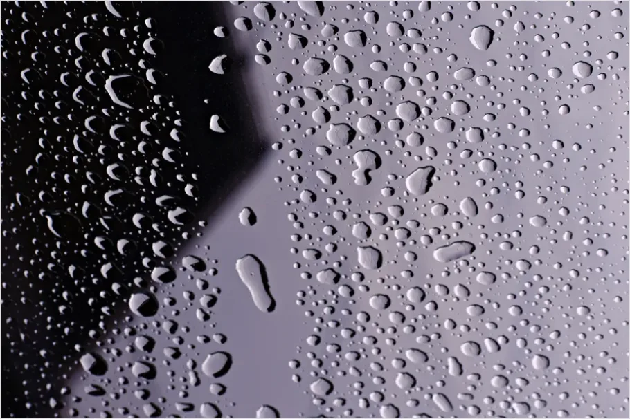Detail Water Droplets On Glass Background Number 5