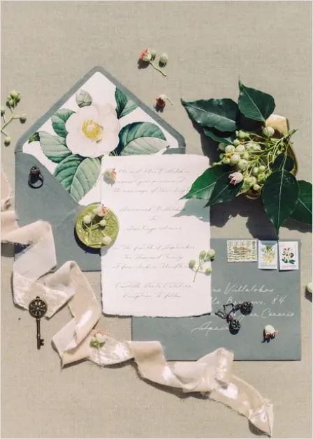 Detail Wedding Invitation Illustration Floral Design Number 8