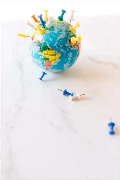 Detail World Map With Finance Icons Background Number 7