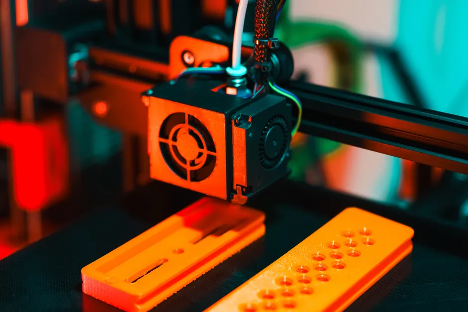 Detail 3d Printed Prototype On Workbench Macro Number 7