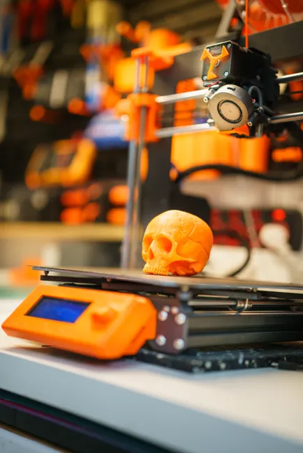 Detail 3d Printed Prototype On Workbench Macro Number 10