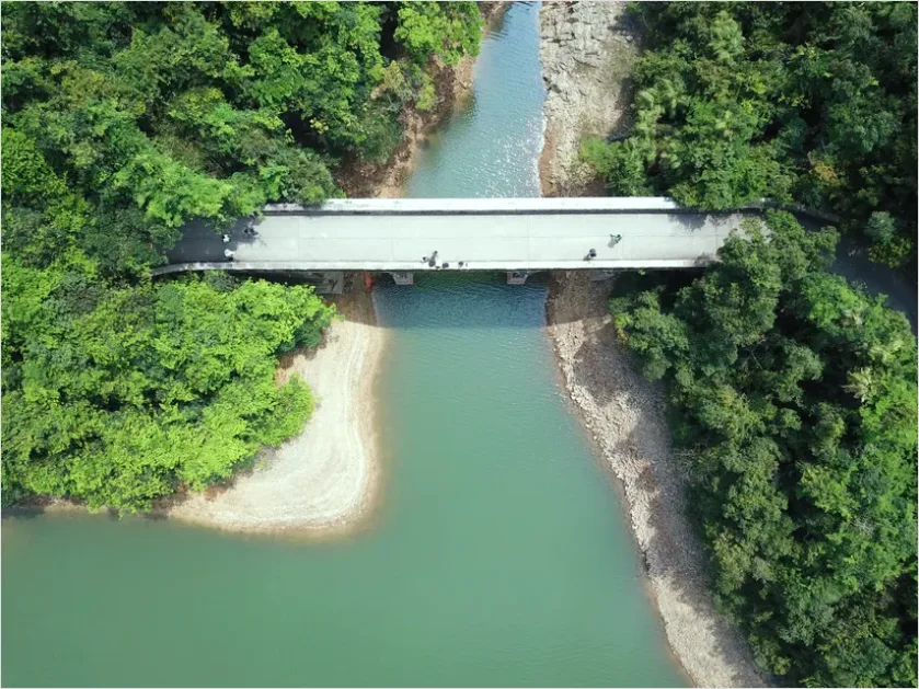 Detail Aerial View Bridge Over River Photo Number 2