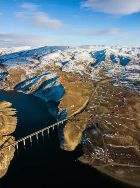 Detail Aerial View Bridge Over River Photo Number 11