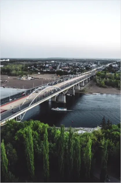 Detail Aerial View Bridge Over River Photo Number 15