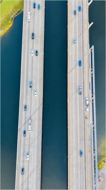 Detail Aerial View Bridge Over River Photo Number 3